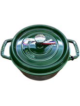 Load image into Gallery viewer, Staub Cocotte tonda verde cm.24