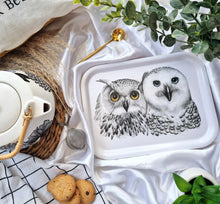 Carica l'immagine nel visualizzatore di Gallery, Charlotte Nicolin Vassoio rettangolare in legno multistrato Gufi