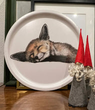Carica l'immagine nel visualizzatore di Gallery, Charlotte Nicolin Vassoio tondo in legno multistrato Volpe