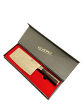 Load image into Gallery viewer, Coltello Cleaver- Mannaia Xinzuo lama damasco 67 strati manico in pakka wood
