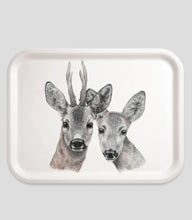 Carica l'immagine nel visualizzatore di Gallery, Charlotte Nicolin Vassoio rettangolare piccolo in legno multistrato Cervi