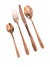 Load image into Gallery viewer, Set Posate Sambonet 24 pz. PVD Copper effetto vintage satinato