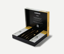 Carica l'immagine nel visualizzatore di Gallery, Sambonet Posate 100 in acciaio Pvd gold.
Le posate della collezione 100 rendono omaggio al designer Roberto Sambonet per celebrare i 100 anni dalla sua nascita.