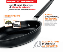 Load image into Gallery viewer, Barazzoni 33 Carati 🇮🇹Wok 28 cm. antiaderente. Made in Italy