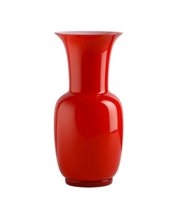 Venini vaso Opalino rosso