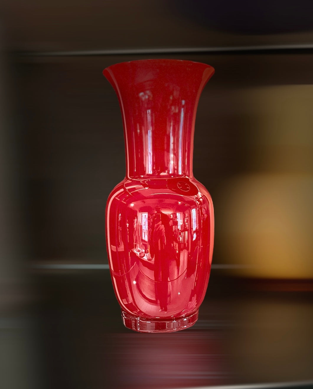 Venini vaso Opalino rosso