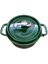 Load image into Gallery viewer, Staub Cocotte tonda verde cm.22
