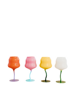 Carica l'immagine nel visualizzatore di Gallery, CALICI IN VETRO COLORATO SET 4 PZ COLORI ASSORTITI
