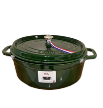 Load image into Gallery viewer, Staub cocotte ovale cm.31 colore basilico
