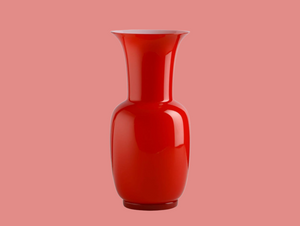 Venini vaso Opalino rosso