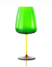 Load image into Gallery viewer, Set 2 calici acqua colorati verdi
