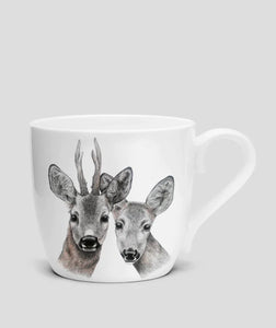 Charlotte Nicolin tazza mug in bone china Cervi