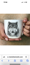 Load image into Gallery viewer, Charlotte Nicolin tazza mug in bone china Lupo
