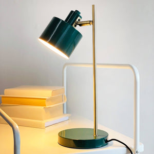 Lampada da tavolo verde oceano scuro/ottone