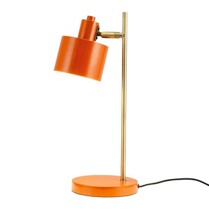 Lampada da tavolo in ottone/arancione oceano