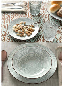 Servizio piatti porcellana decoro Mistral 18 pezzi