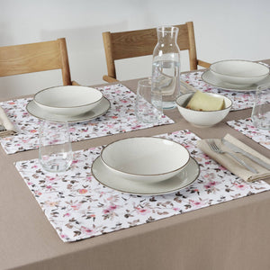 Tovaglia liscia Lino 100% tatto tessuto Marrone: 300x155 cm