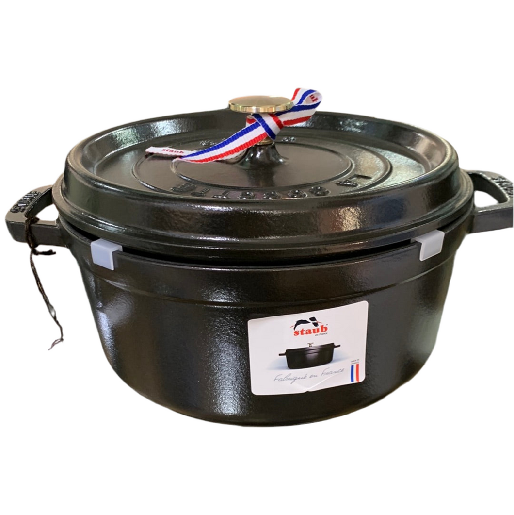 Staub cocotte tonda in ghisa nera cm.24