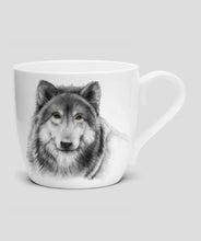 Load image into Gallery viewer, Charlotte Nicolin tazza mug in bone china Lupo
