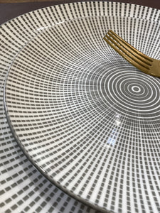 Servizio piatti porcellana decoro Spider18 pezzi