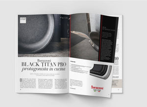 Barazzoni Black Titan  🇮🇹 padella antiaderente cm.20 design Claudio Bellini