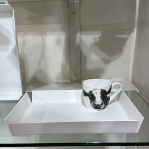 Vassoio bianco in SSM *Corian 33x22 cm.
