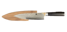 Load image into Gallery viewer, Coltello Chef cm. 20 Xinzuo lama damasco 67 strati con fodero coprilama in legno su misura
