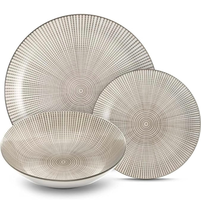 Servizio piatti porcellana decoro Spider18 pezzi