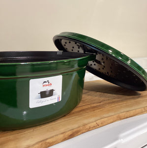 Staub cocotte ovale cm.31 colore basilico