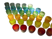 Load image into Gallery viewer, Set 6 bicchieri in pasta di vetro colori misti
