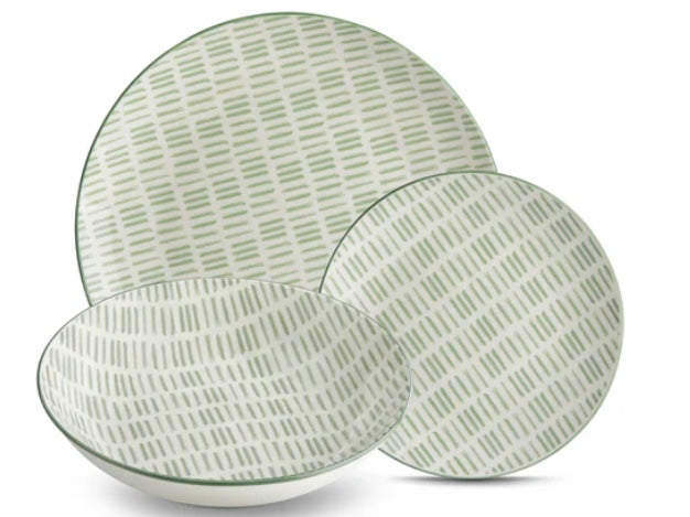 Servizio piatti porcellana decoro Golf 18 pezzi