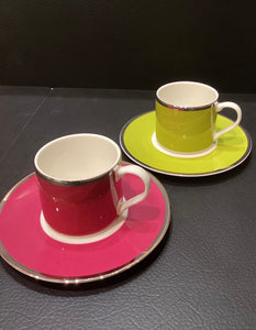 Nimbus set di 6 tazze caffè con piattino Pink