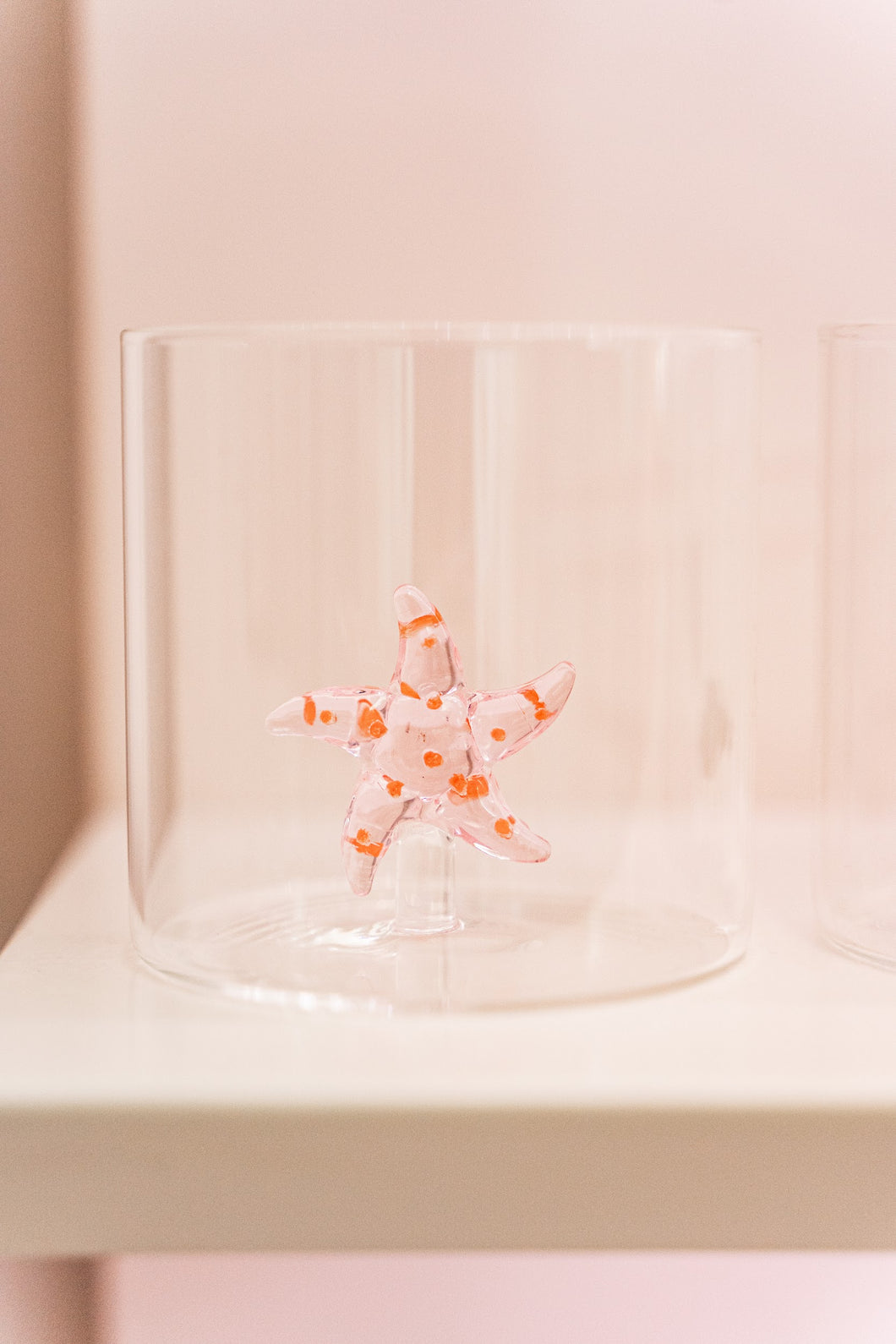 Bicchiere in vetro borosilicato con soggetto stella