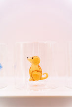 Carica l&#39;immagine nel visualizzatore di Gallery, Bicchiere in vetro borosilicato con soggetto cane
