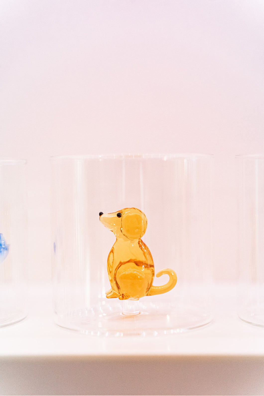 Bicchiere in vetro borosilicato con soggetto cane