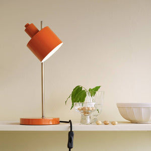 Lampada da tavolo in ottone/arancione oceano