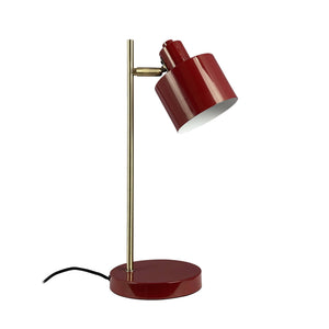 Lampada da tavolo in ottone/rosso scuro oceano