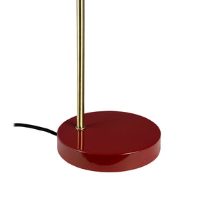 Lampada da tavolo in ottone/rosso scuro oceano