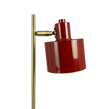 Load image into Gallery viewer, Lampada da tavolo in ottone/rosso scuro oceano
