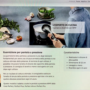 XIESK 2 Pezzi Di Ricambio Da 22 Cm, Guarnizione Per Pentola A