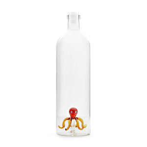 Balvi. Bottiglia in vetro borosilicato litri 1,2 con decoro all'interno.