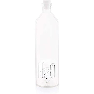 Balvi. Bottiglia in vetro borosilicato litri 1,2 con decoro all'interno.