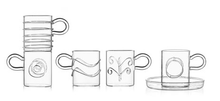 Load image into Gallery viewer, Ichendorf tazza caffe&#39; Deco&#39; - set 6 tazze senza piattino
