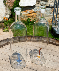 WD Bottiglia in vetro borosilicato con soggetto decorativo Ancora all'interno.