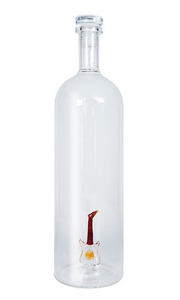 WD Bottiglia in vetro borosilicato con soggetto decorativo Chitarra all'interno.