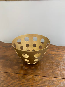 Centrotavola acciaio Materic gold